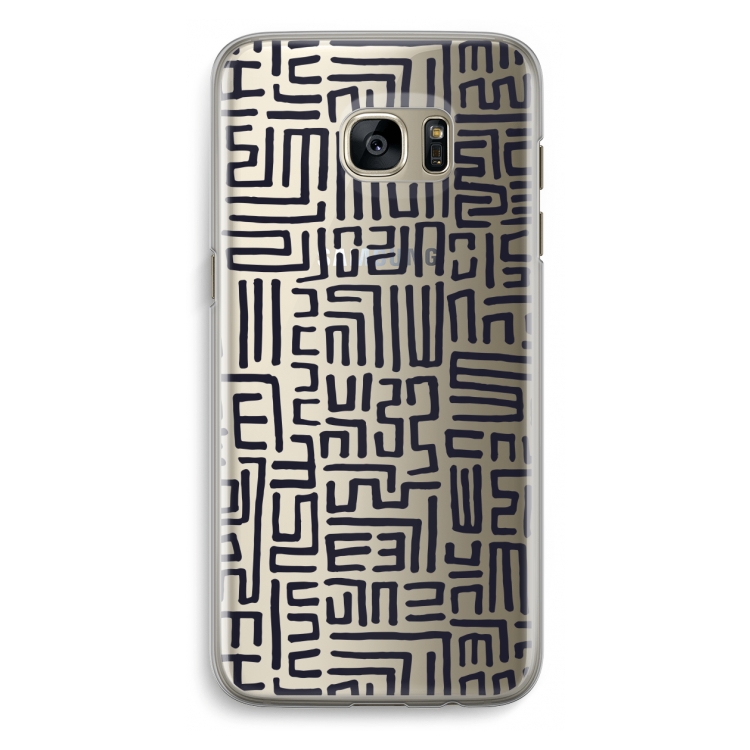 Moroccan Print: Samsung Galaxy S7 Edge Transparant Hoesje