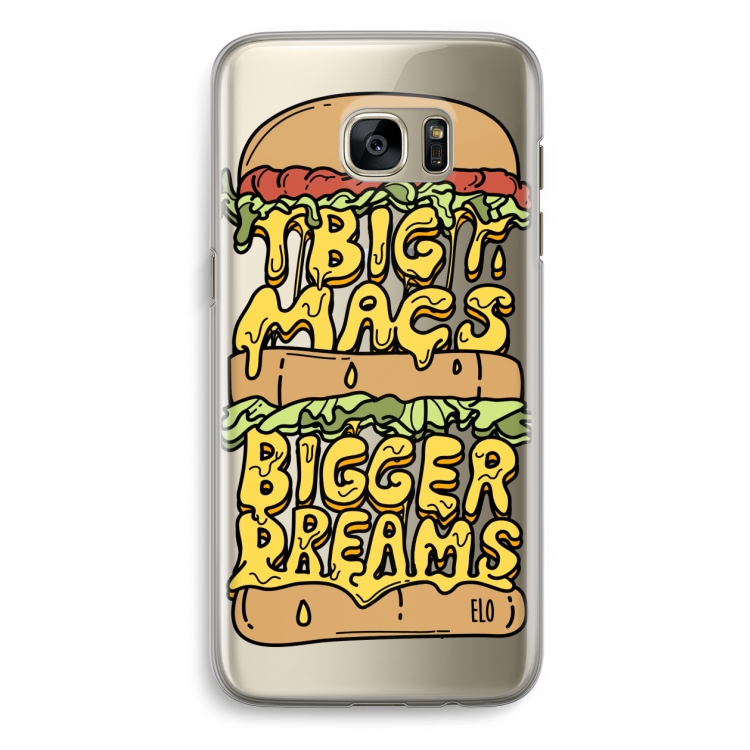 Big Macs Bigger Dreams: Samsung Galaxy S7 Edge Transparant Hoesje