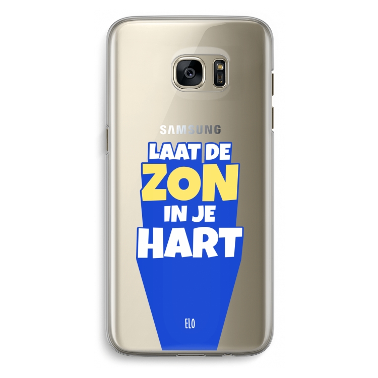 Laat de zon in je hart: Samsung Galaxy S7 Edge Transparant Hoesje