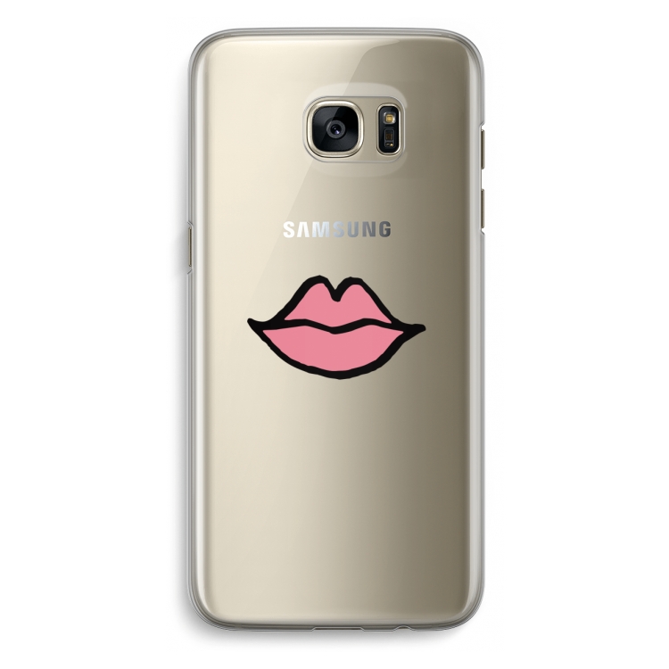 Kusje: Samsung Galaxy S7 Edge Transparant Hoesje