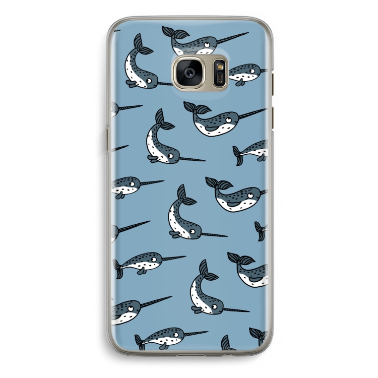 Narwhal: Samsung Galaxy S7 Edge Transparant Hoesje