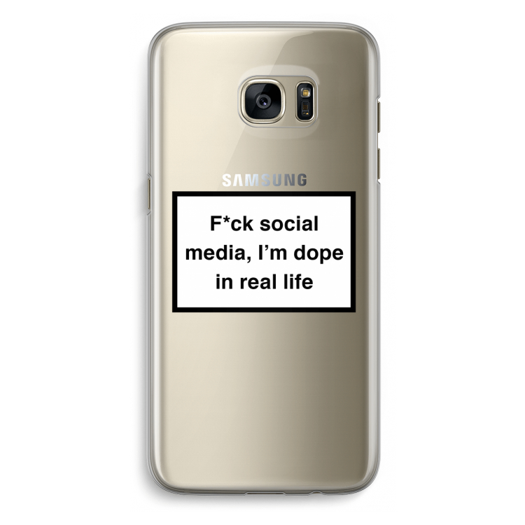 I'm dope: Samsung Galaxy S7 Edge Transparant Hoesje