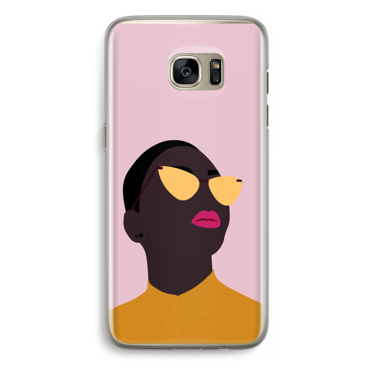 Yellow glasses: Samsung Galaxy S7 Edge Transparant Hoesje