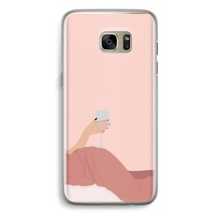 Wine: Samsung Galaxy S7 Edge Transparant Hoesje