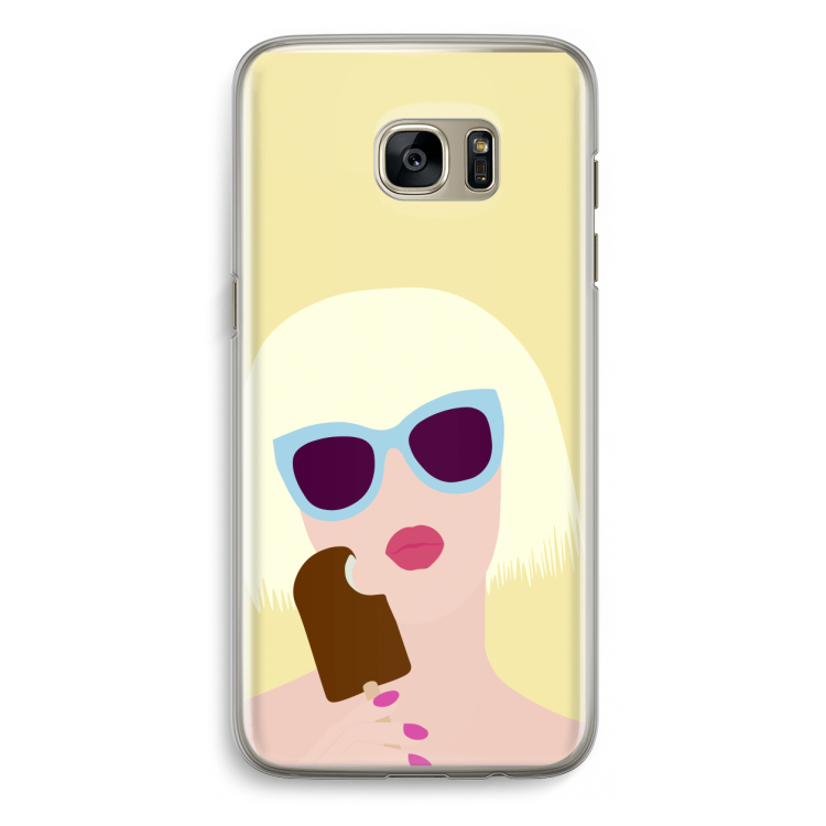 Ice cream: Samsung Galaxy S7 Edge Transparant Hoesje