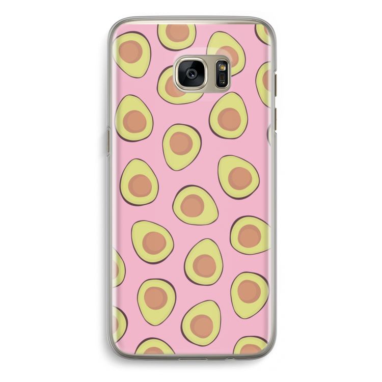 Dancing avocados: Samsung Galaxy S7 Edge Transparant Hoesje