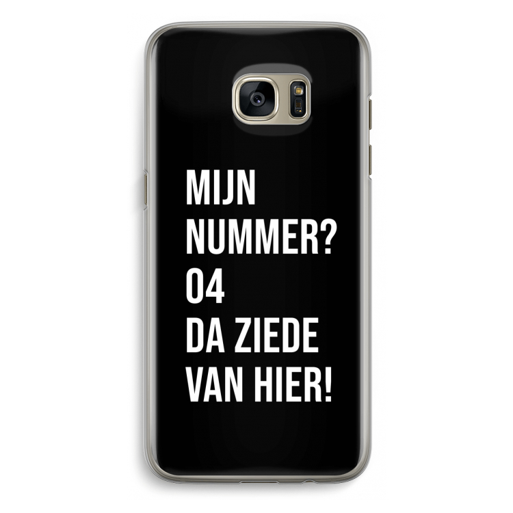 Da ziede van hier - Zwart: Samsung Galaxy S7 Edge Transparant Hoesje