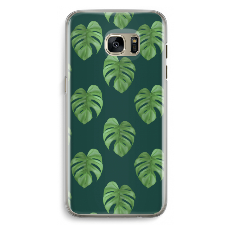 Monstera leaves: Samsung Galaxy S7 Edge Transparant Hoesje