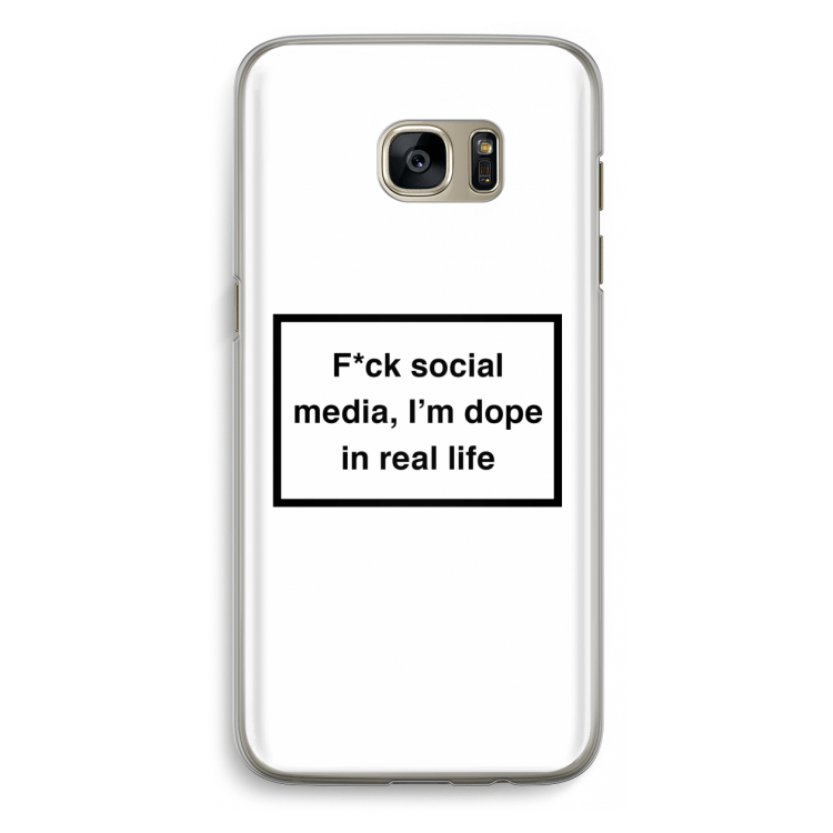 I'm dope: Samsung Galaxy S7 Edge Transparant Hoesje