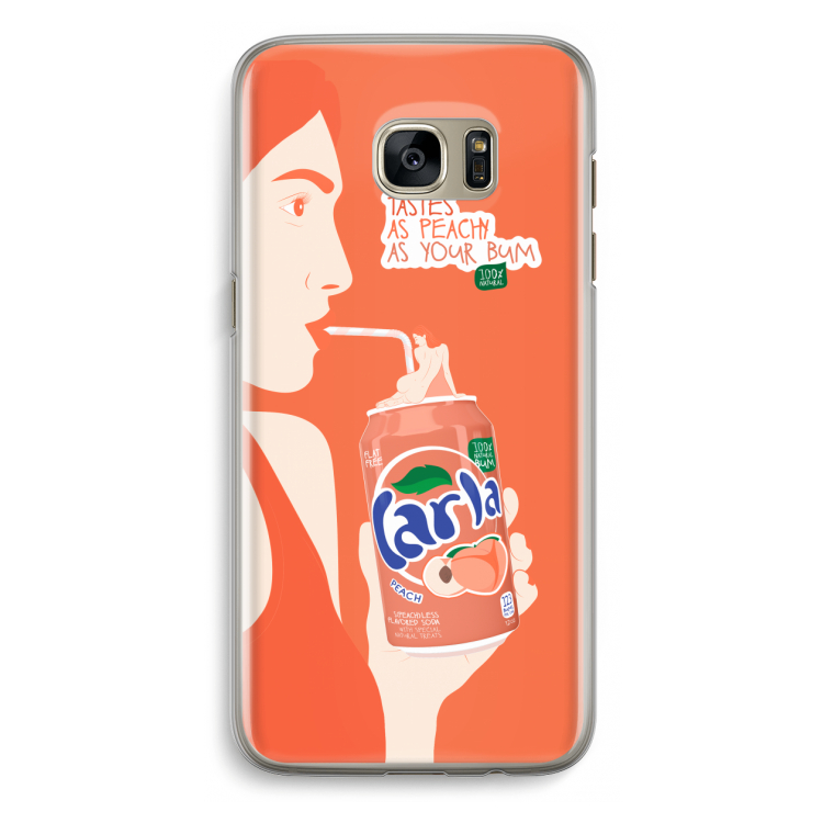Peach please!: Samsung Galaxy S7 Edge Transparant Hoesje