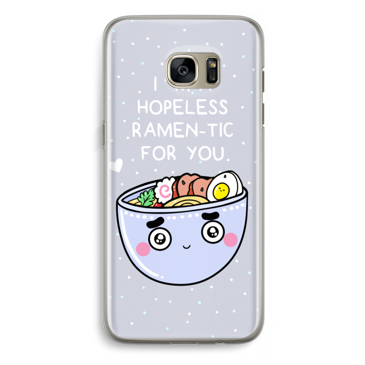 I'm A Hopeless Ramen-Tic For You: Samsung Galaxy S7 Edge Transparant Hoesje