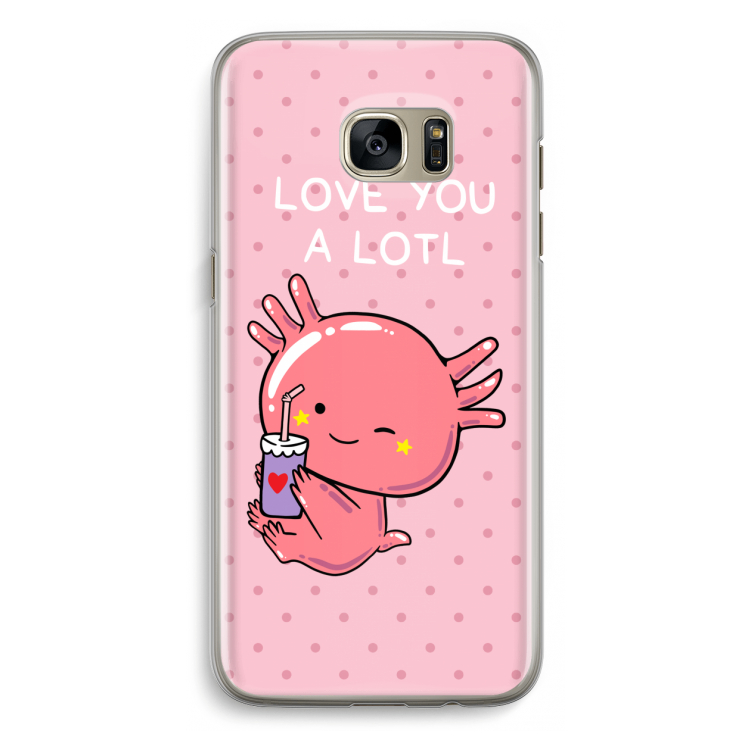 Love You A Lotl: Samsung Galaxy S7 Edge Transparant Hoesje