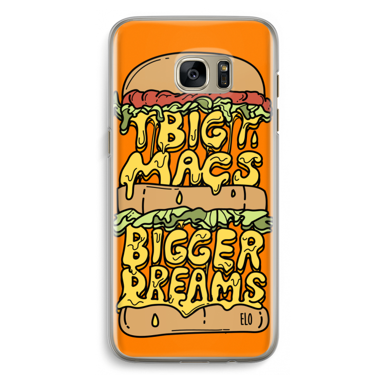 Big Macs Bigger Dreams: Samsung Galaxy S7 Edge Transparant Hoesje