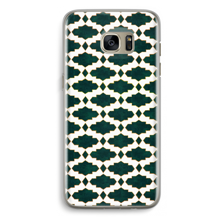 Moroccan tiles: Samsung Galaxy S7 Edge Transparant Hoesje