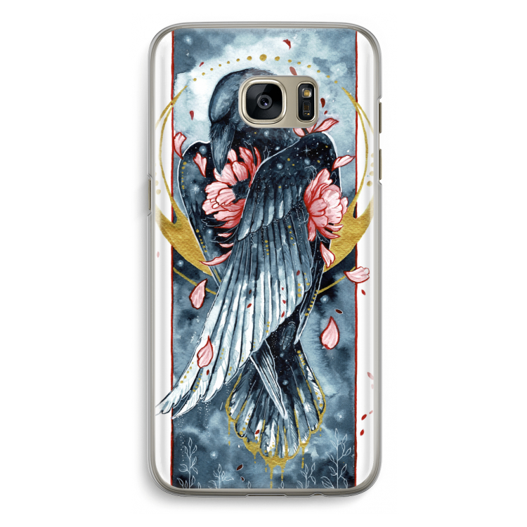 Golden Raven: Samsung Galaxy S7 Edge Transparant Hoesje