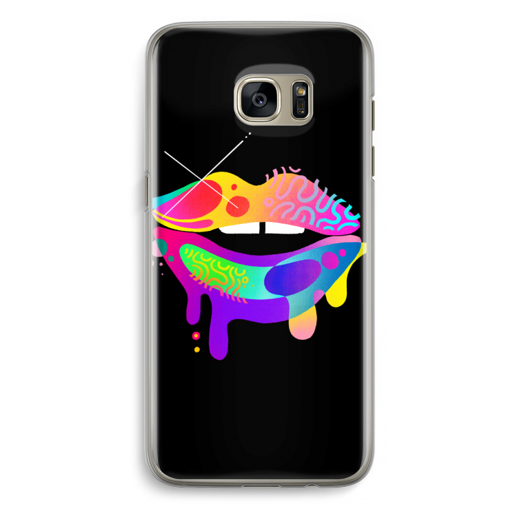 Lip Palette: Samsung Galaxy S7 Edge Transparant Hoesje