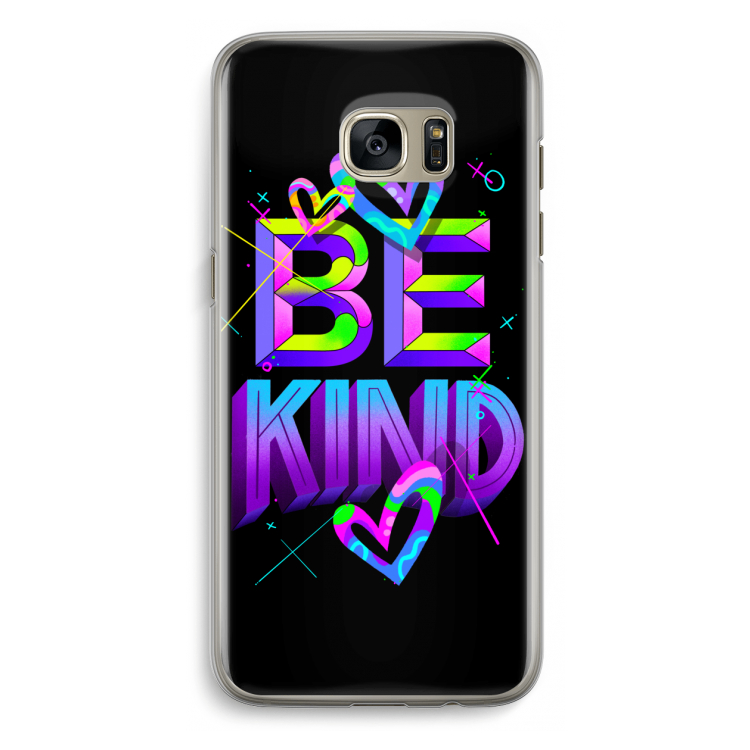 Be Kind: Samsung Galaxy S7 Edge Transparant Hoesje