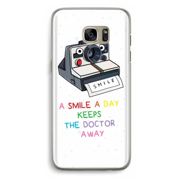 Smile: Samsung Galaxy S7 Edge Transparant Hoesje