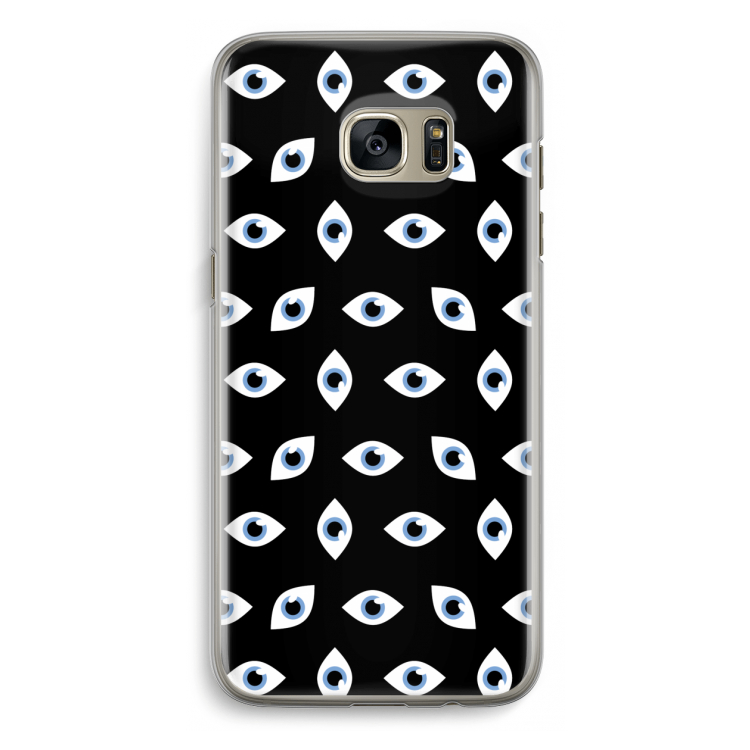 Eyes pattern: Samsung Galaxy S7 Edge Transparant Hoesje