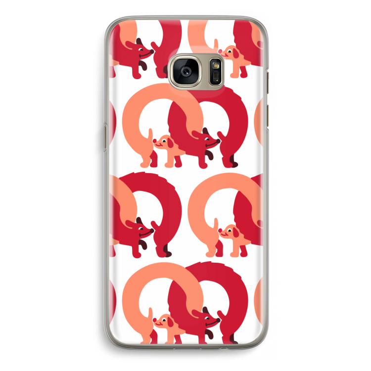 Dogs: Samsung Galaxy S7 Edge Transparant Hoesje