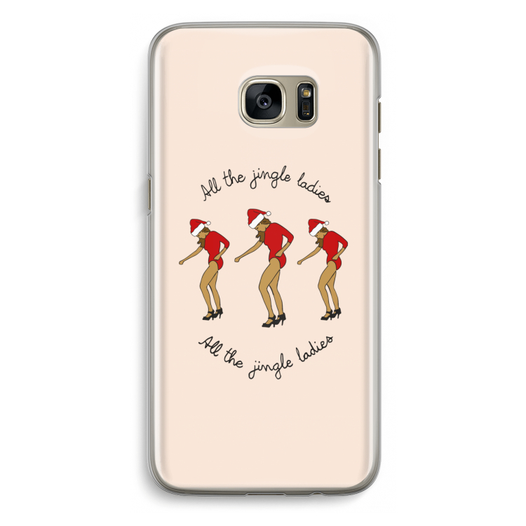Jingle Ladies: Samsung Galaxy S7 Edge Transparant Hoesje