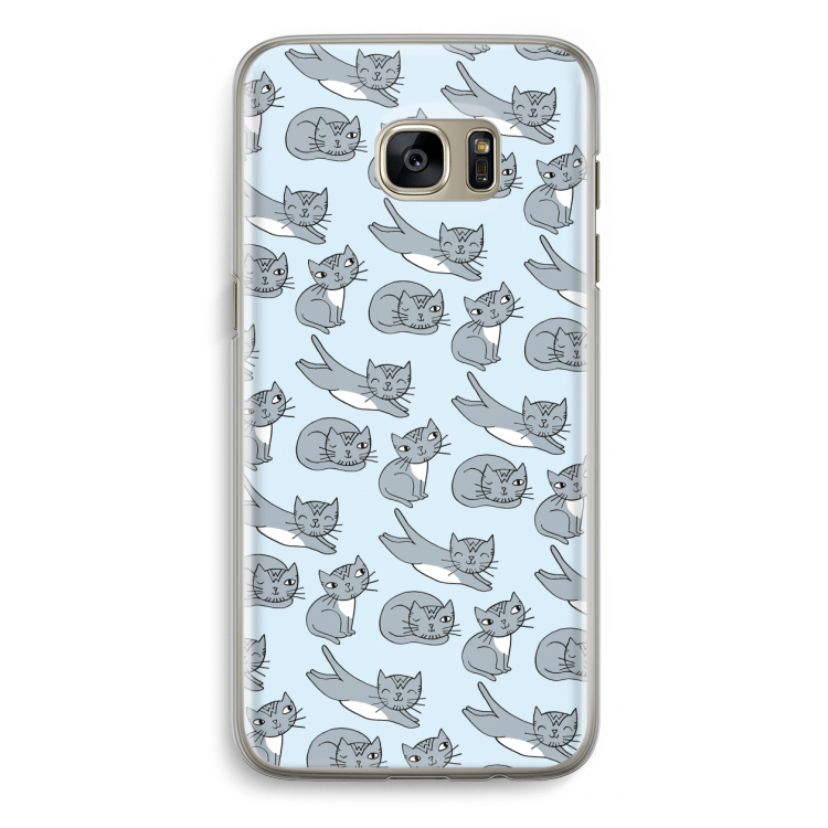 Poezen: Samsung Galaxy S7 Edge Transparant Hoesje