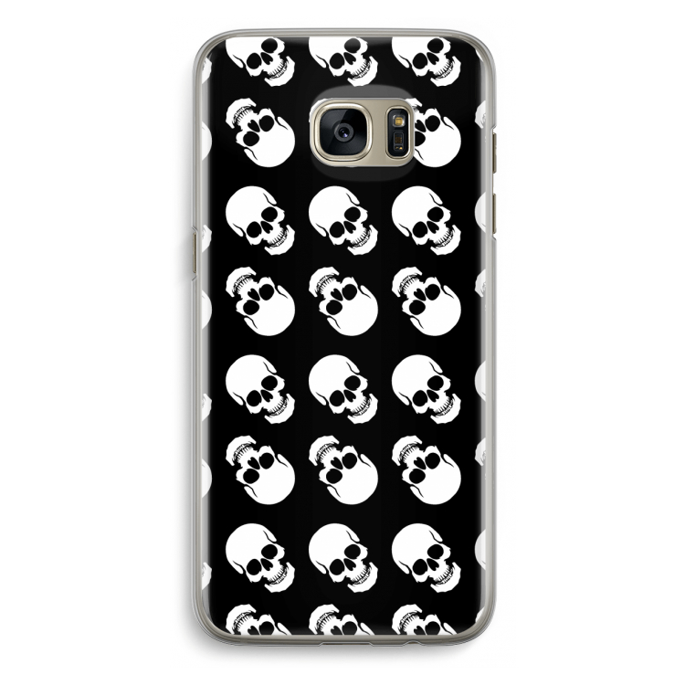 Musketon Skulls: Samsung Galaxy S7 Edge Transparant Hoesje