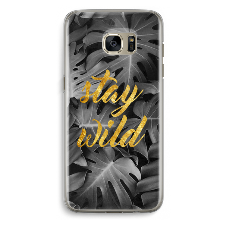 Stay wild: Samsung Galaxy S7 Edge Transparant Hoesje