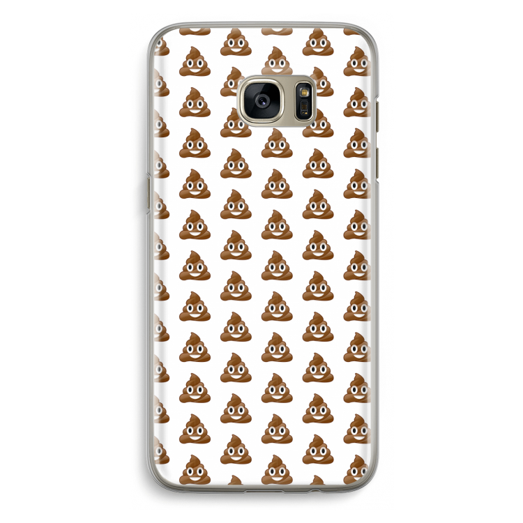 Poop emoji: Samsung Galaxy S7 Edge Transparant Hoesje