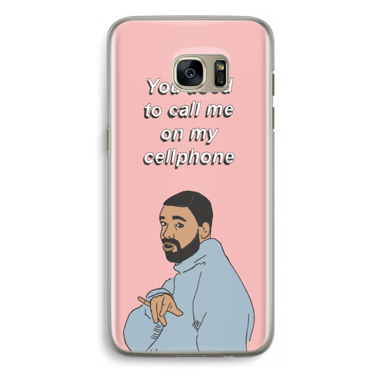 Hotline bling: Samsung Galaxy S7 Edge Transparant Hoesje