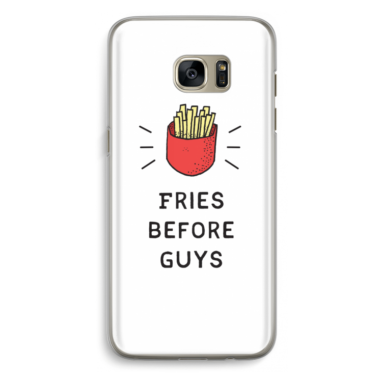 Fries before guys: Samsung Galaxy S7 Edge Transparant Hoesje