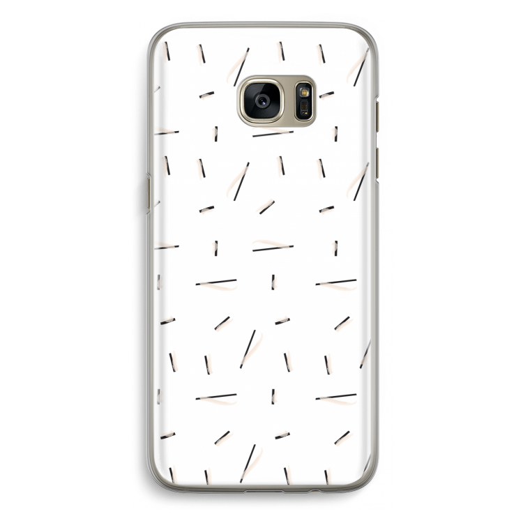 Hipster stripes: Samsung Galaxy S7 Edge Transparant Hoesje