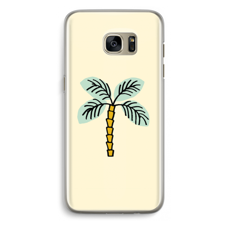 Palmboom: Samsung Galaxy S7 Edge Transparant Hoesje