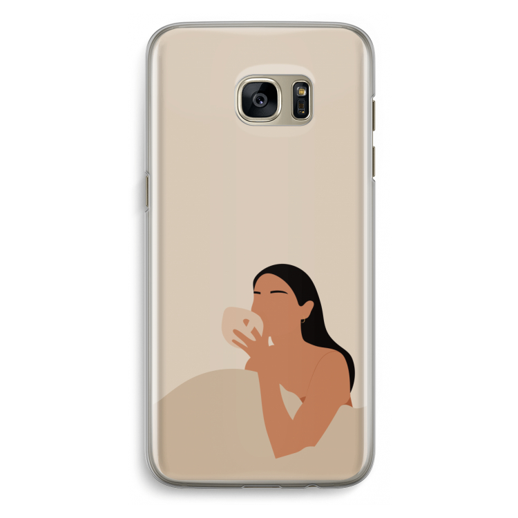 Fresh coffee: Samsung Galaxy S7 Edge Transparant Hoesje