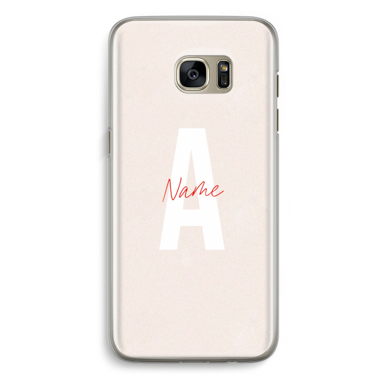 Strawberry Milkshake: Samsung Galaxy S7 Edge Transparant Hoesje