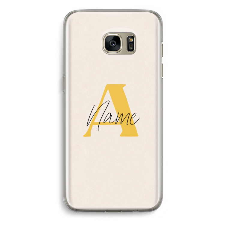 Amber Script: Samsung Galaxy S7 Edge Transparant Hoesje