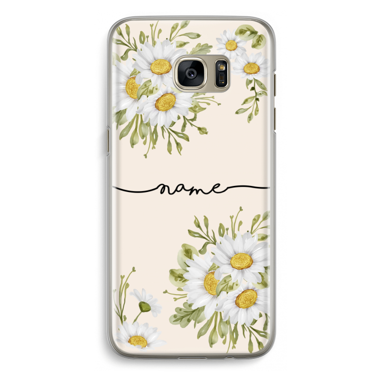 Daisies: Samsung Galaxy S7 Edge Transparant Hoesje