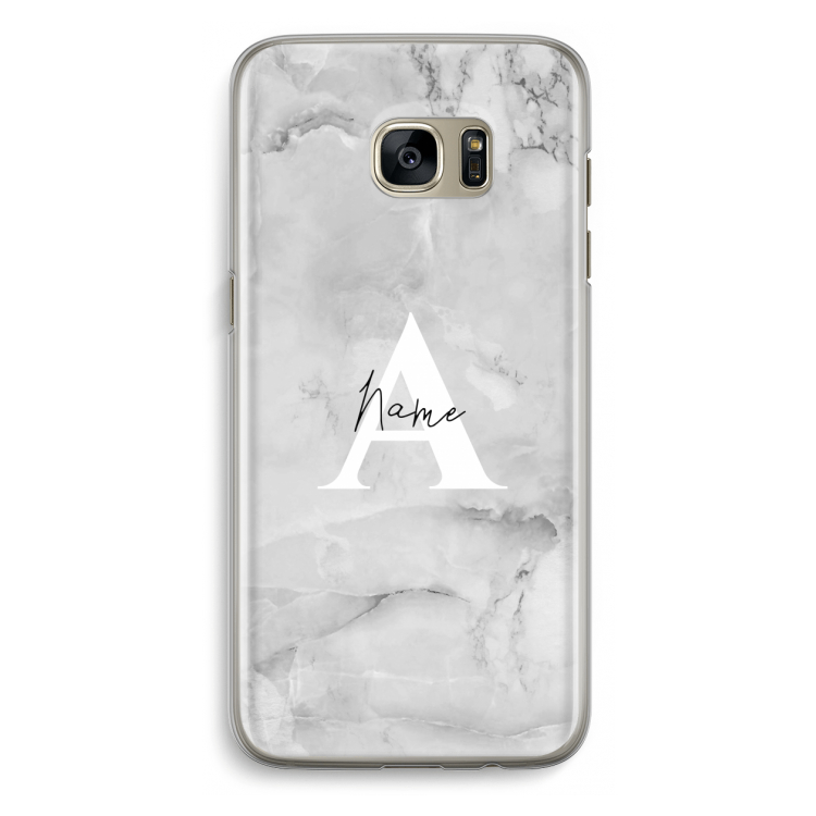 Ivory Marble: Samsung Galaxy S7 Edge Transparant Hoesje