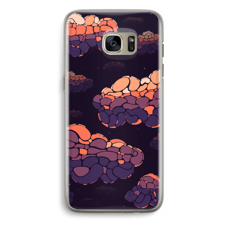 Patroon Wolken: Samsung Galaxy S7 Edge Transparant Hoesje