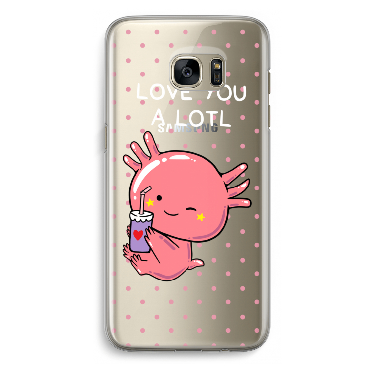 Love You A Lotl: Samsung Galaxy S7 Edge Transparant Hoesje
