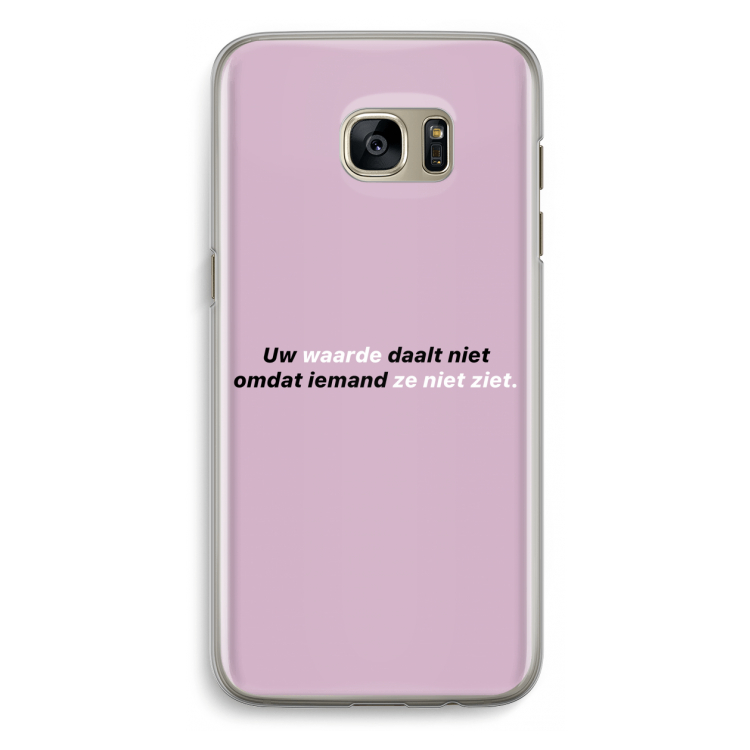uw waarde daalt niet: Samsung Galaxy S7 Edge Transparant Hoesje