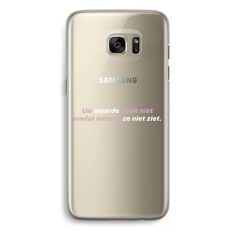 uw waarde daalt niet: Samsung Galaxy S7 Edge Transparant Hoesje
