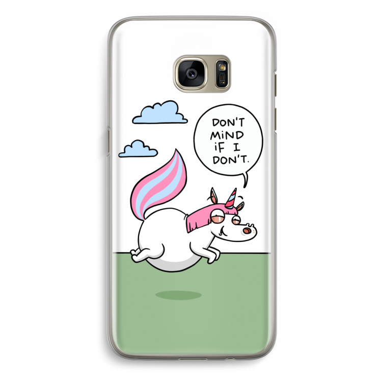 Unicorn: Samsung Galaxy S7 Edge Transparant Hoesje