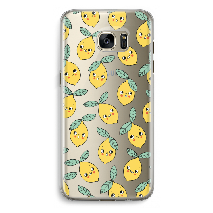 Citroenen: Samsung Galaxy S7 Edge Transparant Hoesje