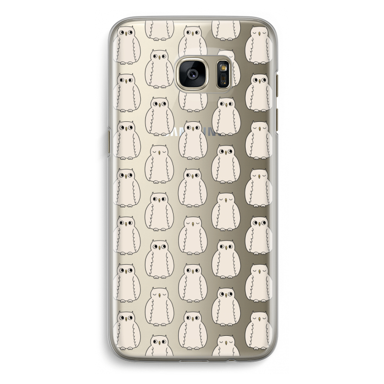 Uilen: Samsung Galaxy S7 Edge Transparant Hoesje
