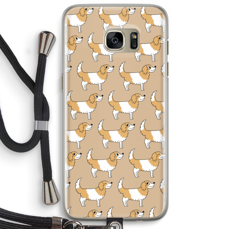 Doggy: Samsung Galaxy S7 Edge Transparant Hoesje met koord