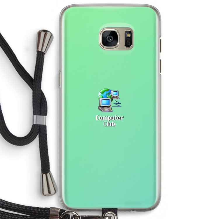 Win98: Samsung Galaxy S7 Edge Transparant Hoesje met koord