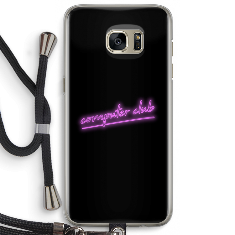 Vice Black: Samsung Galaxy S7 Edge Transparant Hoesje met koord