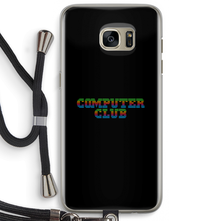 Retro: Samsung Galaxy S7 Edge Transparant Hoesje met koord