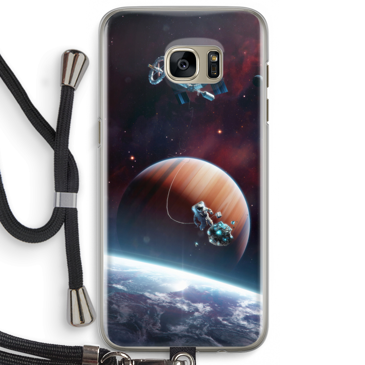 Examiner: Samsung Galaxy S7 Edge Transparant Hoesje met koord
